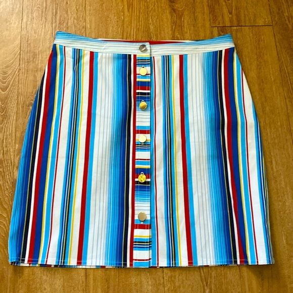 Brooks Brothers striped button down skirt. Size- medium - Picture 2 of 8